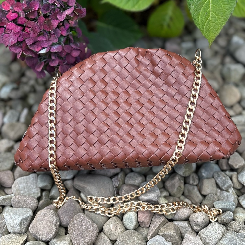 NWT Anthropologies Maeve The Frankie Mini Clutch Crossbody Woven Bow Edition - Picture 4 of 13